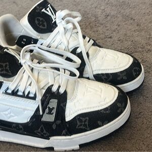 Louis Vuitton Monogram Black and White Sneakers